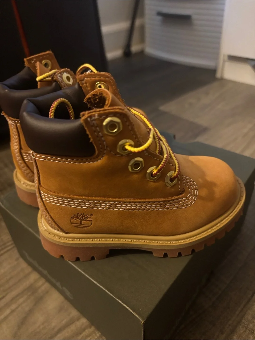 Timberland Toddlers' Wheat/Tan Nubuck Lace-Up Boots